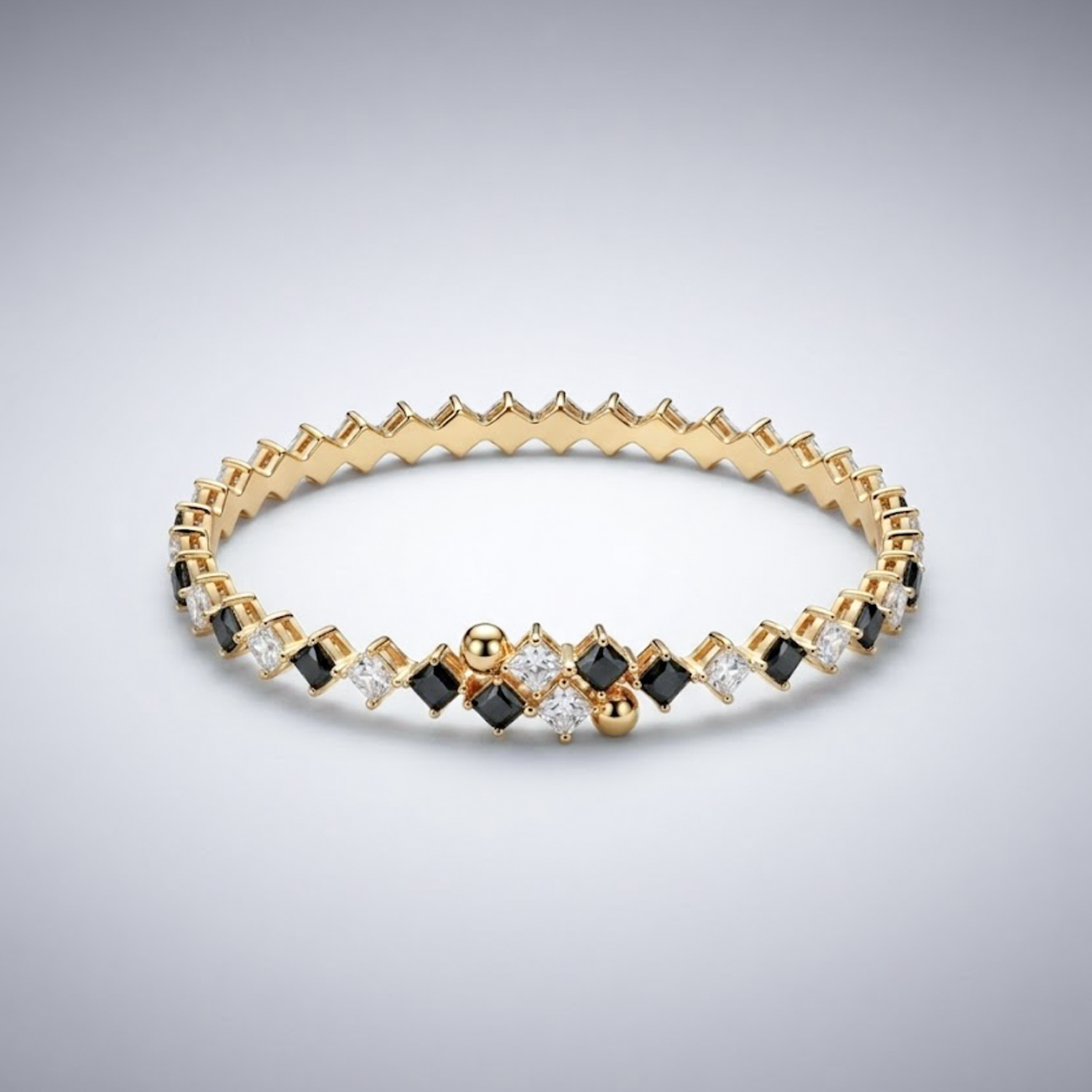 Noir Crystal Bangles [PAIR]