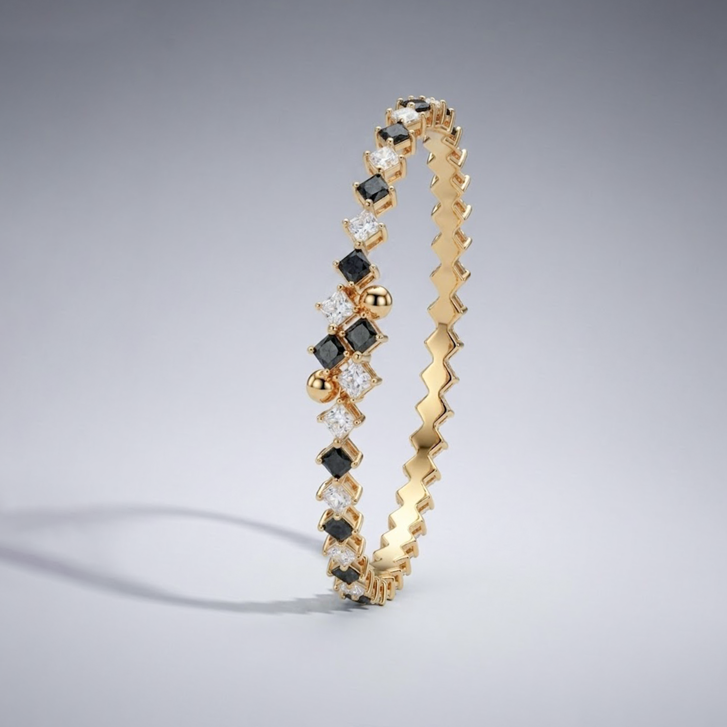 Noir Crystal Bangles [PAIR]