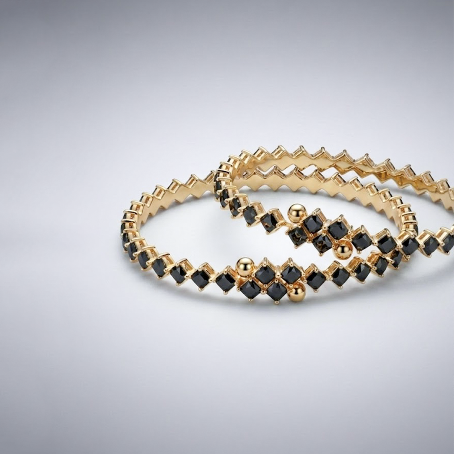 Black Royale Bangles[PAIR]