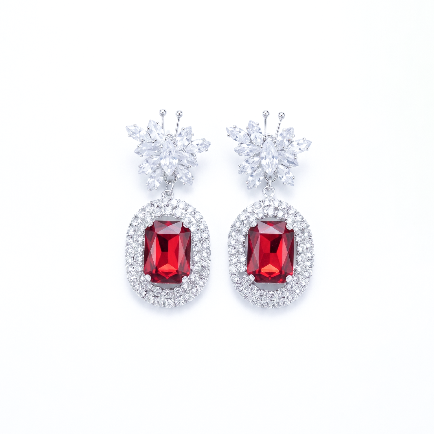 Scarlet Aurora Drop Earrings
