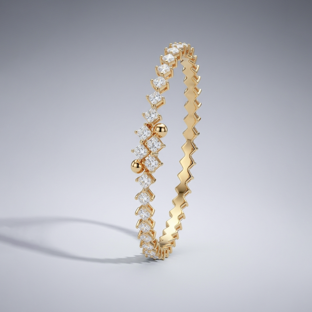 Crystal Crown Bangles [PAIR]