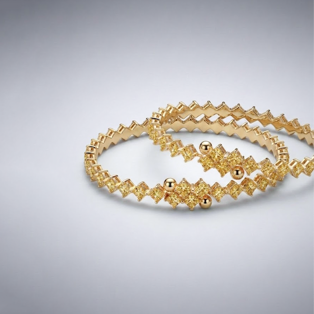 Golden Gleam Bangles [PAIR]