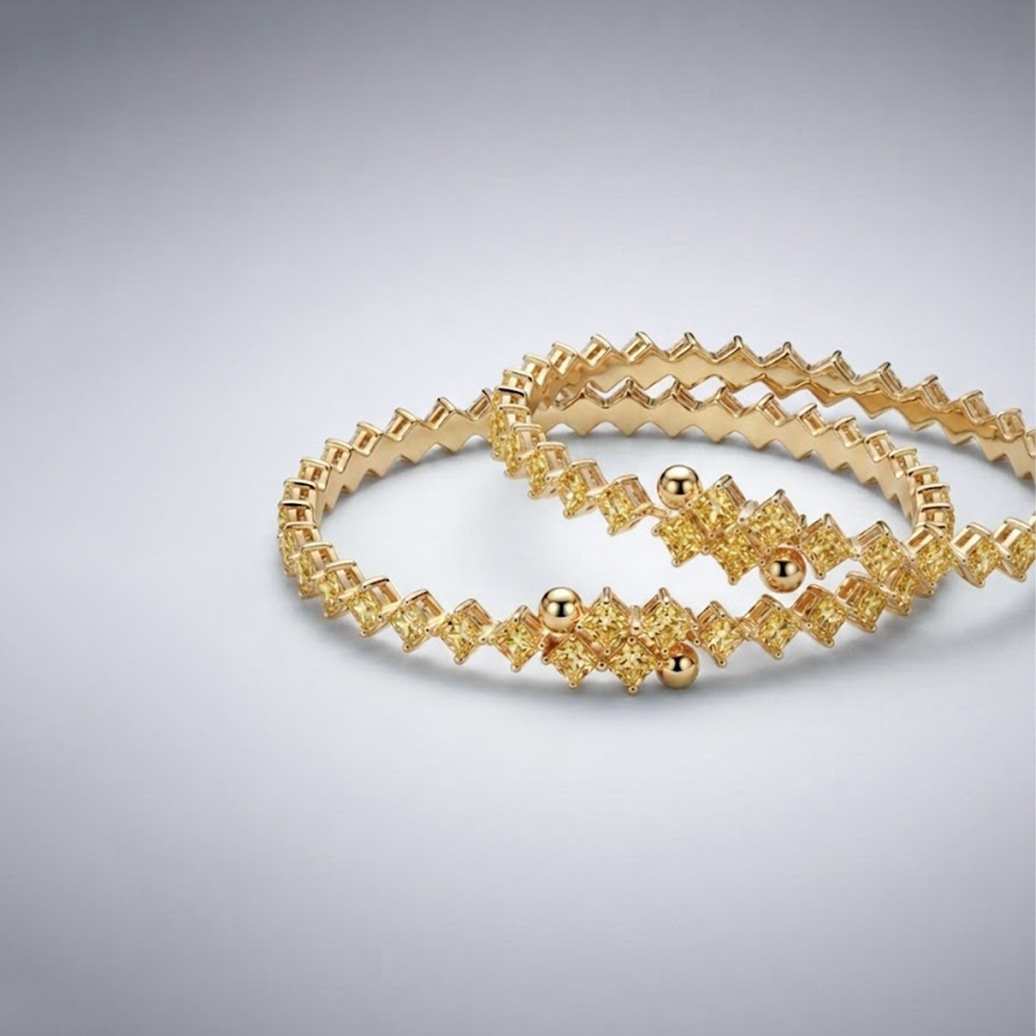 Golden Gleam Bangles [PAIR]