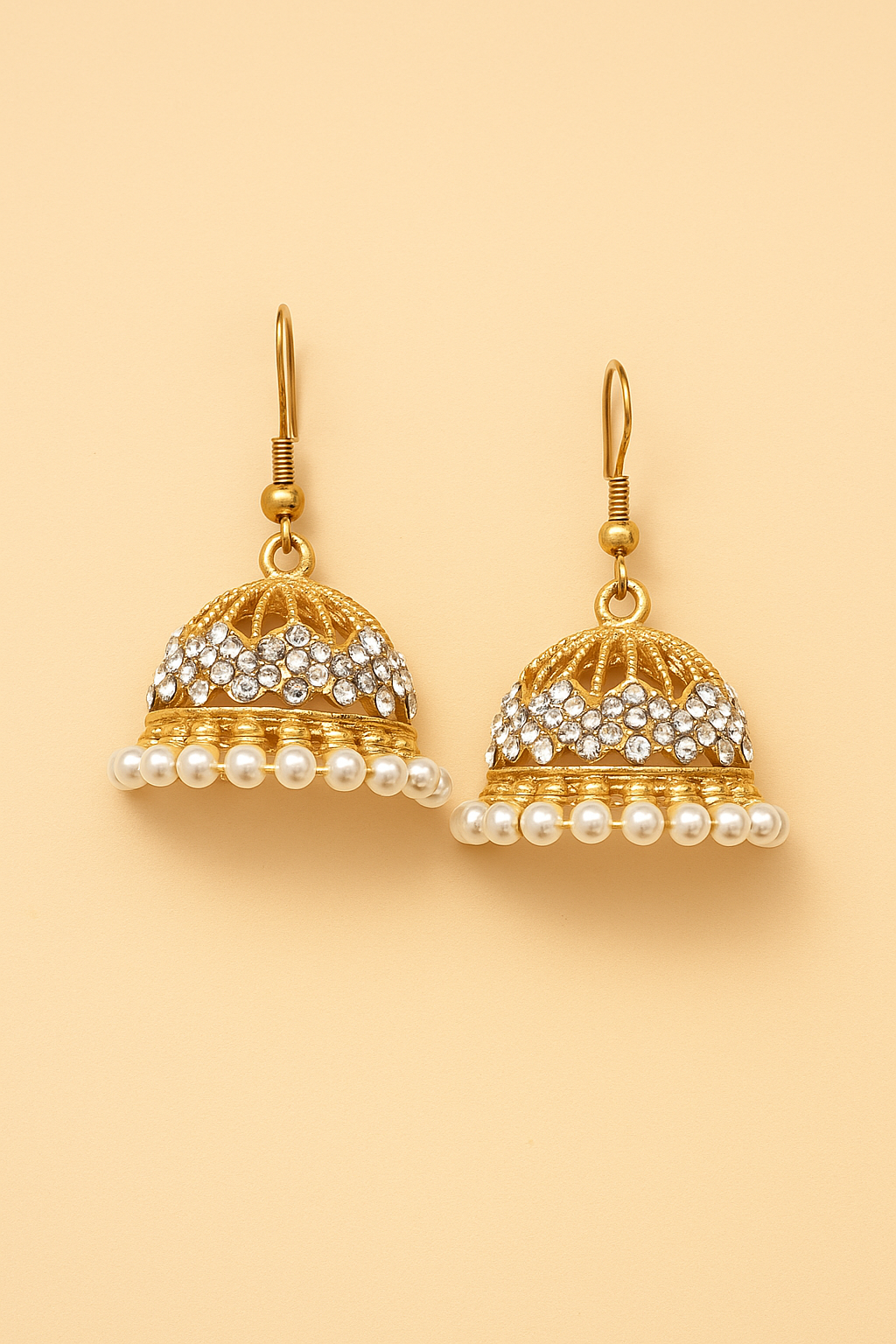 Crystal Shine Jhumka by Zevari