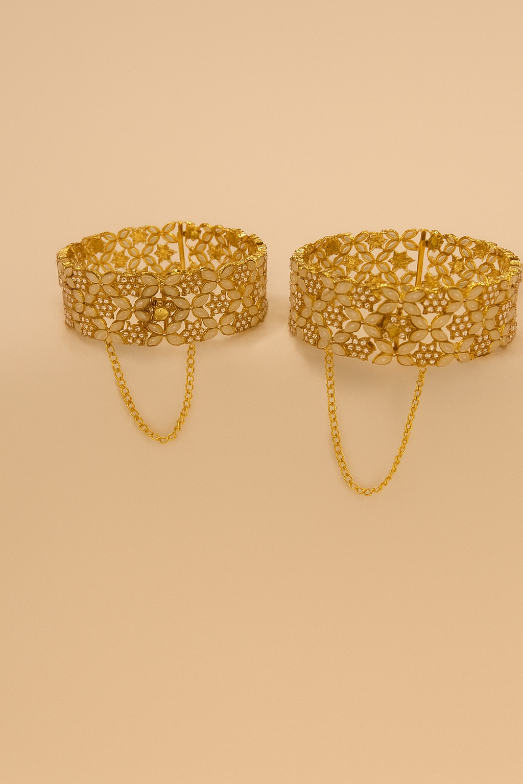 Golden Blossom Bangles [PAIR]