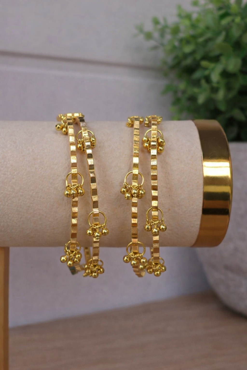 Golden Ghungroo Charm Bangles