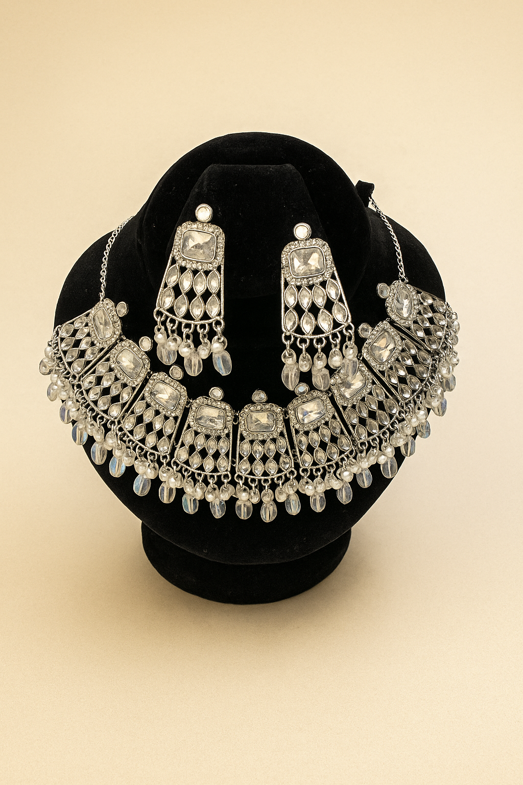 Silver Glow Bridal set by Zevari