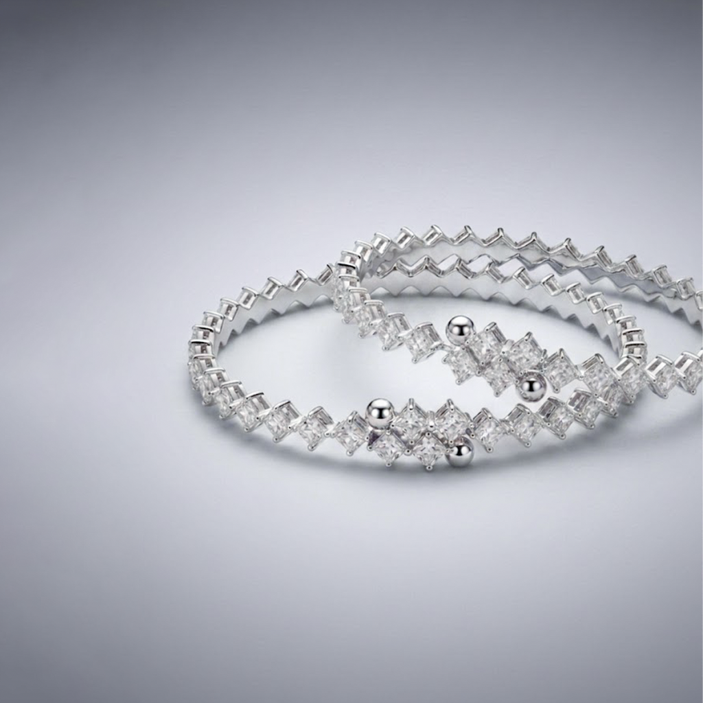 Diamond Whisper Bangles[PAIR]