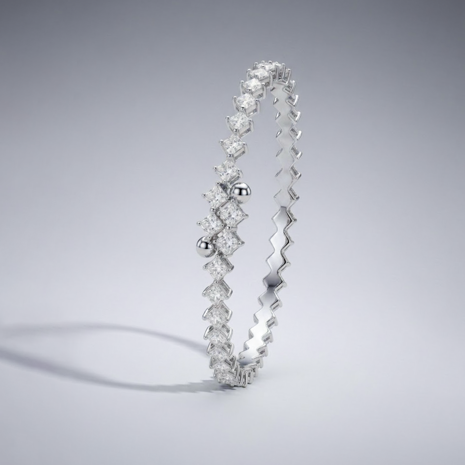Diamond Whisper Bangles[PAIR]